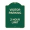 Signmission Visitor Parking Visitor Parking 2 Hour Limit Heavy-Gauge Aluminum Sign, 24" x 18", G-1824-22729 A-DES-G-1824-22729 - alternate 1